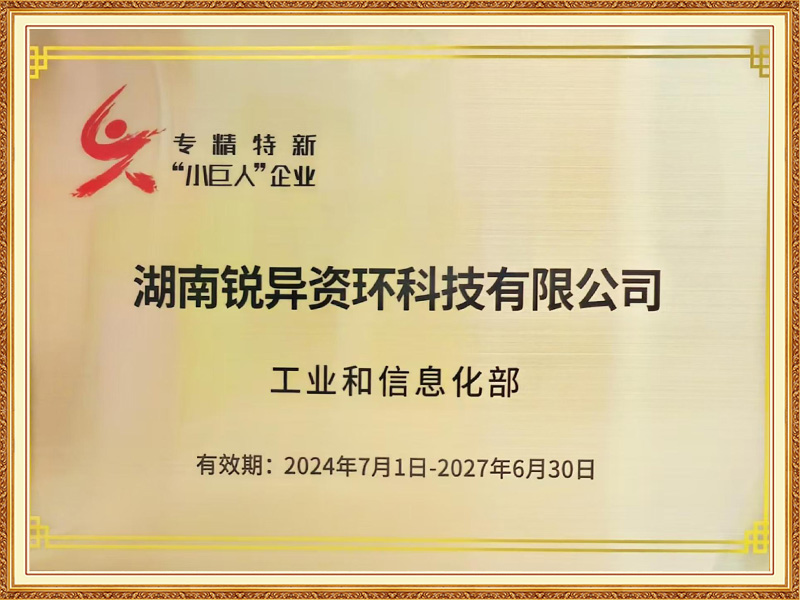 Specialized, refined, distinctive and innovative "Little Giant" enterprises